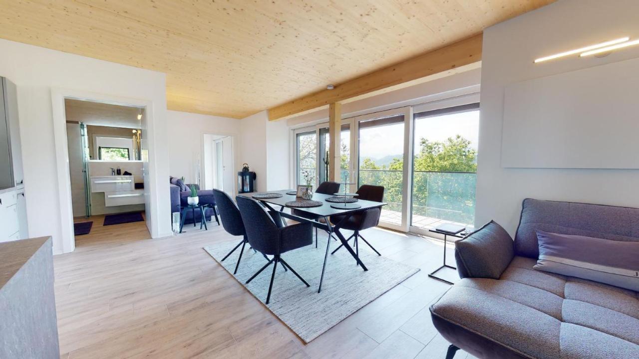 Modernes Ferienhaus Mit Panoramablick Rosegg Buitenkant foto