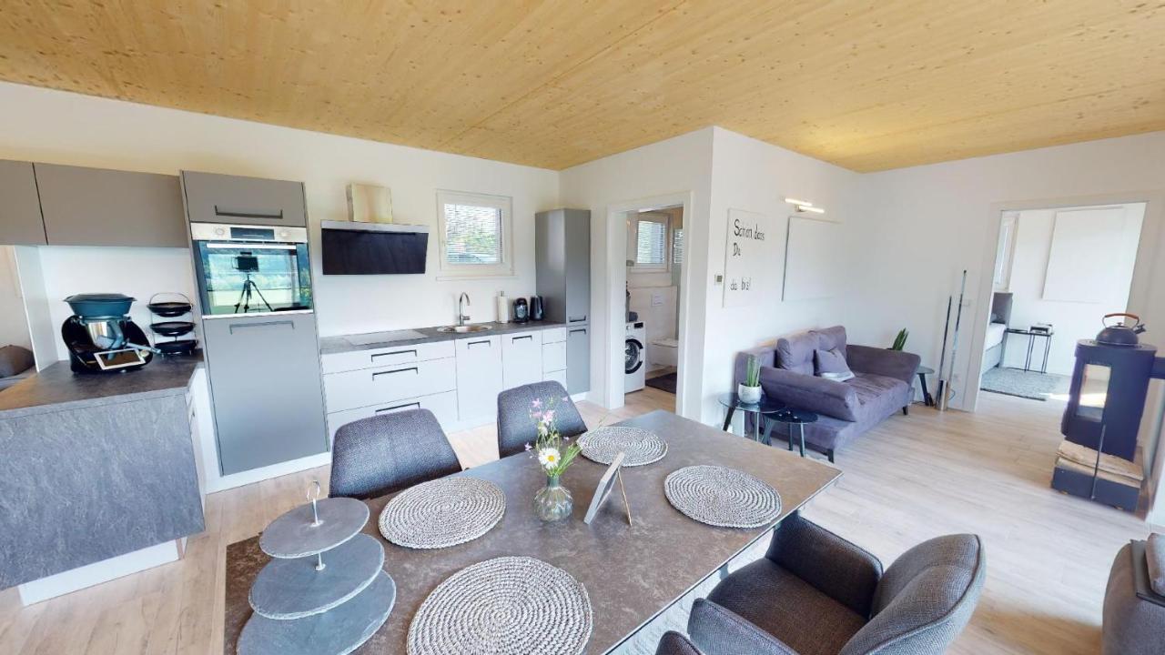 Modernes Ferienhaus Mit Panoramablick Rosegg Buitenkant foto